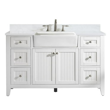 Design Element Burbank 54" Single Vanity in White