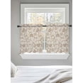 thumbnail image 5 of Khaki Fruit Tier Curtains 36 Inch Length,Sheer Curtains for Bedroom Living Room Window Country Retro Floral Botanical Plant Rod Pocket Drapes Kitchen Curtains Small Half Window 27.5"x36" 2 Panels, 5 of 6
