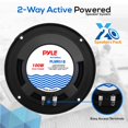 thumbnail image 3 of Kit de receptor estéreo y altavoz Bluetooth Marine 300W Pyle, 3 of 8