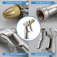 thumbnail image 4 of Garden Hose Nozzle Upgrade , Ricihene 100% Heavy Duty Metal Spray Gun with Full Brass Nozzle - High Pressure 4 Spraying Modes for Hand Watering Plants and Lawn (4 Spray Patterns), 4 of 7