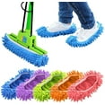 thumbnail image 4 of Limei 1 Pair Mop Slippers Shoes Cover Dust Duster Slippers Cleaning Floor House Washable, Blue, 4 of 7