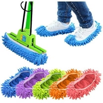 Manunclaims Mop Slippers for Floor Cleaning, Washable Reusable Shoes Cover, Microfiber Dust Mops Mop Socks for Women Men Kids Foot Dust Hair Cleaners Sweeping House Office Bathroom Kitchen