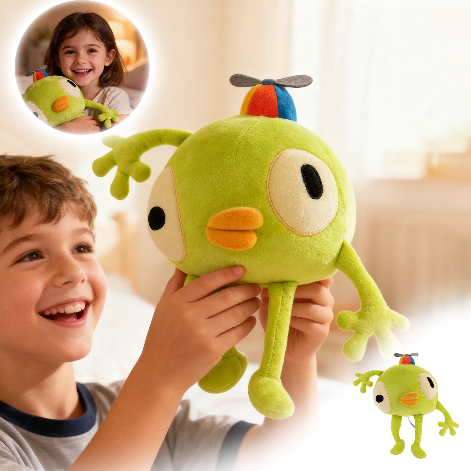 Bing Bong Plush Toy 9.8In Game Peak Stuffed Toys Peripheral Ultra Soft Plush Doll(Green-25Cm)#9457