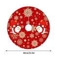 thumbnail image 2 of Christmas Tree Skirt Santa Claus Snowflake Design Christmas Tree Decorations for Exquisite Tree Bottom Decor, 2 of 8
