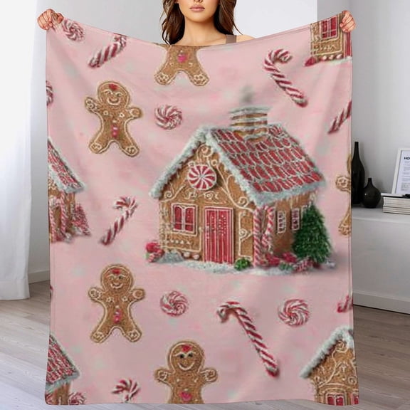 RKSupls Christmas Throw Blanket,Soft Flannel Pink Nutcracker Blanket, Fuzzy Warm Cozy Winter Blanket for Couch Bed Home Decor,40x50 in