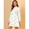 thumbnail image 2 of Vestido camisero Allegra K bordado floral blanco XL, 2 of 6