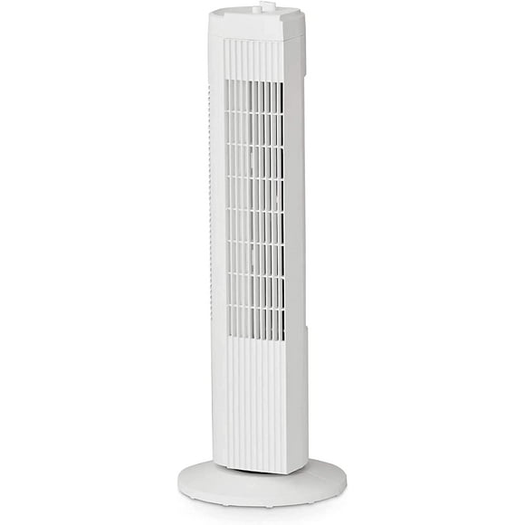 Mainstays Ventilador de Torre Oscilante 28” con 3 Velocidades Diseño Liviano y Portátil Ideal para Hogar y Oficina FZ10-19MW (Reacondicionado)