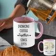 thumbnail image 3 of Customizaholic Personalized Anniversary Mug – Custom Names & Date – “Drinking Coffee Together Since” Cup – Golden 50th Anniversary Gift for Couples, 3 of 6