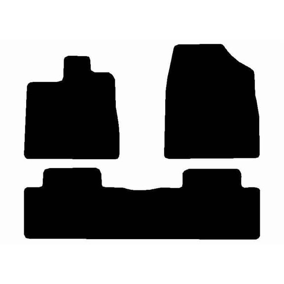 Auto Mats and Accessories 3 Piece Set Custom Carpeted Floor Mats Compatible with 2014-2020 Acura MDX (Black) Made in the USA
