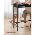thumbnail image 6 of Bar Table, Bar Height Pub Table, Storage Kitchen Dining Table with Power Outlets and Movable Non-Woven Fabric Drawer, Hooks, Long High Top Table, 15.7 x 47.2 x 41.2 Inches, Ebony Black, 6 of 7