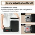 thumbnail image 6 of Automatic Dog Water Dispenser Gravity Waterer with Stainless Steel Bowl, 6.5L Large Capacity BPA-Free Noise-Free for Dogs Cats Pets (White), 6 of 7