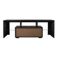 thumbnail image 6 of New 51 inch Black TV Stand with LED RGB Lights,Flat Screen TV Cabinet, Gaming Consoles - in Lounge Room, Living Room and Bedroom(Black), 6 of 7