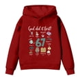 thumbnail image 7 of Tisuna Valentine Heart Print Hoodie For Girls Boys Child Long Sleeve Hooded Sweatshirt Fashion Comfortable Toddler Kids Autumn Winter Tops Red Size 7-8 Years, 7 of 7