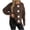 Coffee, variant on Floral Crew Neck Sweaters Womens Fall Chunky Knit Pullover Tops Loose Fashion Long Sleeve Ladies Sweater Green, M