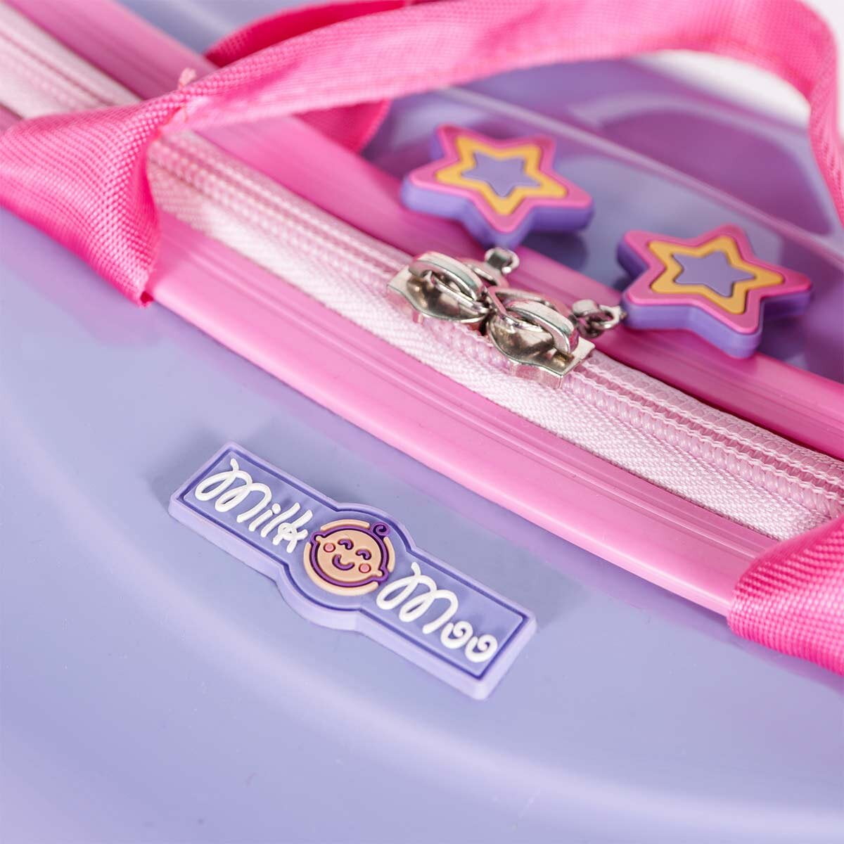 Milk&Moo 9.80" Rideable Kids Suitcase, Purple