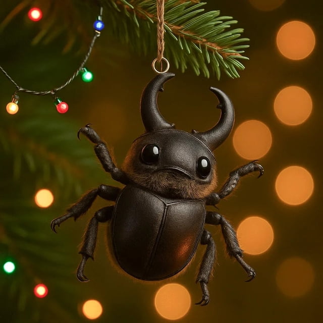 Cadeaux pour Amis Amis Insectes 2D Ornements de Noël Amateurs d'Insectes