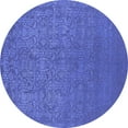 thumbnail image 1 of Ahgly Company Indoor Round Oriental Blue Industrial Area Rugs, 7' Round, 1 of 4