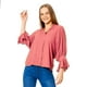 thumbnail image 1 of Blusa Moda Casual Formal Olanes En Manga Larga Mujer Mauve rosa M Incógnita 550320, 1 of 5