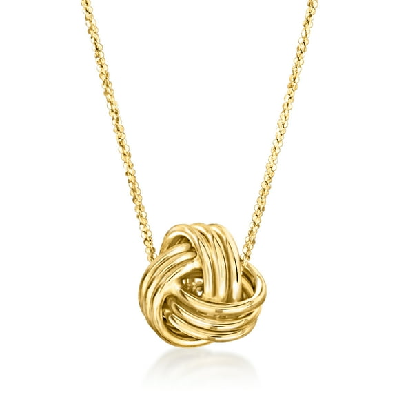 Ross-Simons Italian 10kt Yellow Gold Love Knot Necklace, Women's, Adult