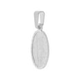 thumbnail image 2 of 14k Gold White Rhodium, Saint Christopher Medal Pendant Charm Round Oval 12mm with 16" Dainty Neck Chain, 2 of 8