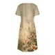 thumbnail image 5 of Vestido Corto de Verano Moda Gradiente Corto de Manga en V Cuello Vestido Casual, Poliéster Ligero de Verano, Lavado de Manos, 5 of 8