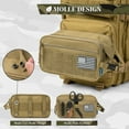 thumbnail image 5 of Pavilia Tactical Toiletry Bag for Men, Hygiene Travel Bag, Military Dopp Kit, Water Resistant Molle Pouch, Mens Shaving Grooming Essentials, Bathroom Shower Toiletries Small Organizer Case, Tan Brown, 5 of 9