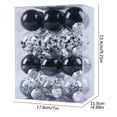thumbnail image 2 of Taotanxi 50MM/1.96" Clear Christmas Ornaments Set, 24PCS Shatterproof Decorative Hanging Ball Ornament with Stuffed Delicate Decorations, Xmas Tree Balls for Halloween Holiday Party- Black., 2 of 2