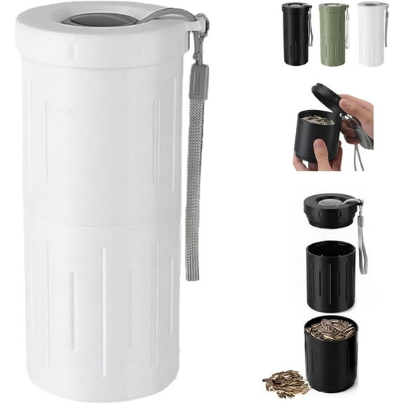 Portable Sunflower Seed Spit Cup with Shell Storage – Pistachios Nut Bowl, Mess-Free Sunflower Seed Solution for Road Trip & Ball Game Snacking