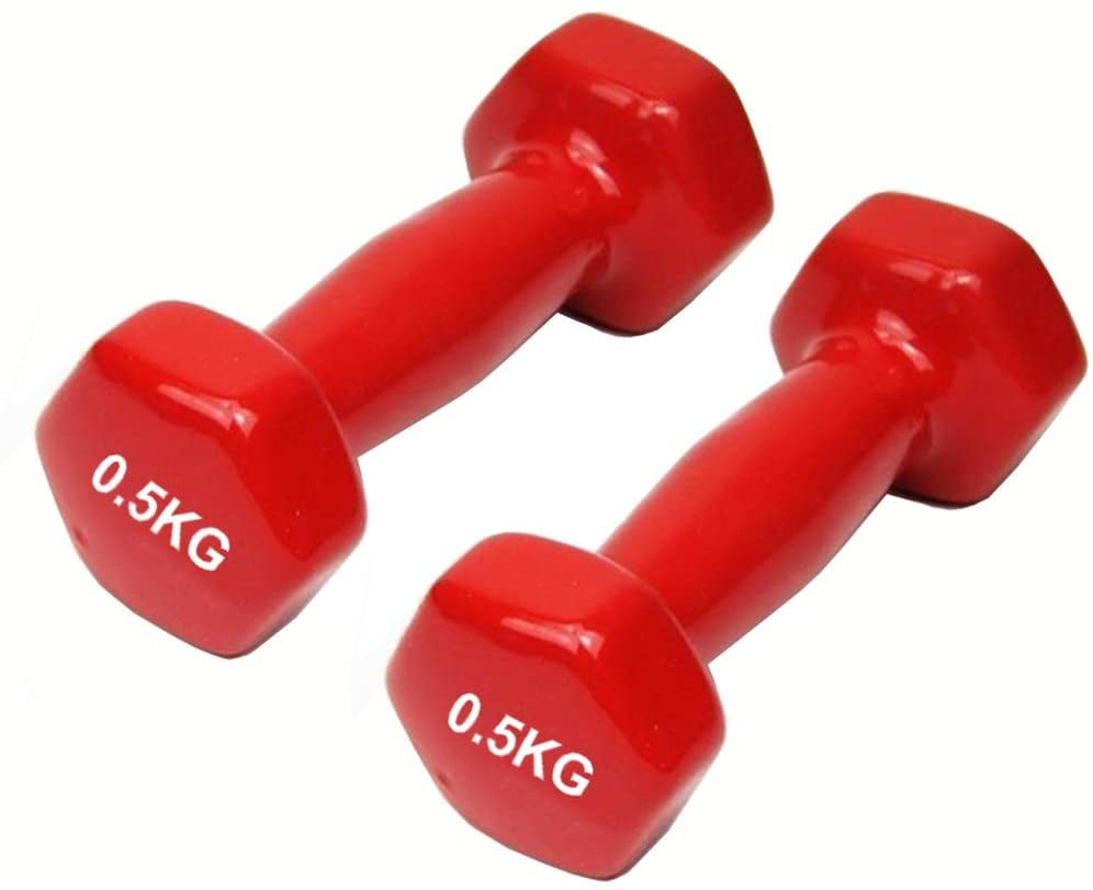 Neoprene Dumbbells 0.5-4-5kg Weights Pair Fitness Home Gym Training Dumbbells