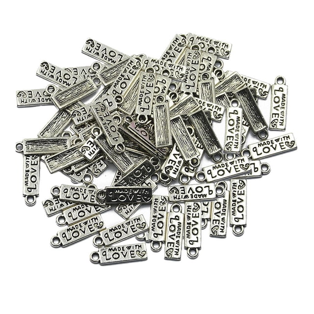 Paquete De 100 Plata Antigua Del Tíbet Los Del Corazón Colgante DIY Joyería Hallazgo Del Sunnimix Colgantes de encantos de bricolaje