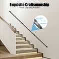 thumbnail image 6 of 12FT Banister Wall-Mount Staircase Hand Rail, Round Corner, Galvanized Iron Stair Grab for Safety, 6 of 11