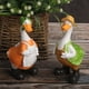 thumbnail image 2 of Figura de pato de dibujos animados de resina, estatua de pato madre padre, escultura animal, decoración para el hogar, oficina, escritorio, jardín, adorno, regalo de festival, 2 of 8