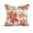 Orange, variant on 18 x 18 Inch Orange Floral Print Decorative Polyester Throw Pillow with a Linen Texture