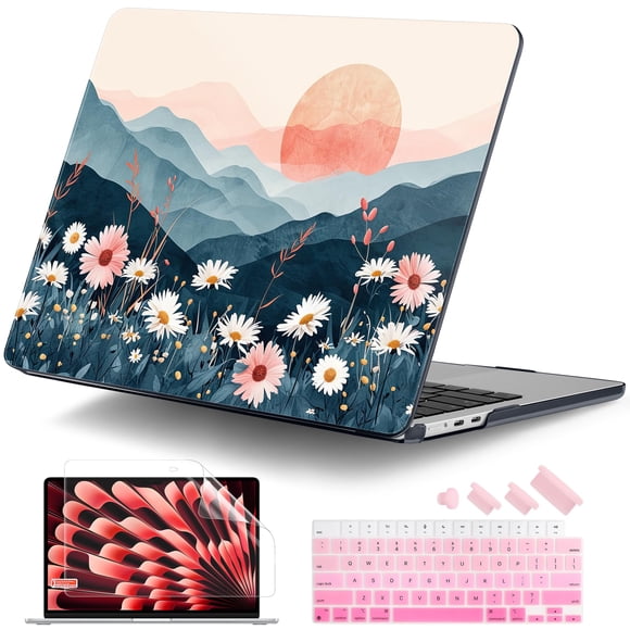 Funda DONGKE para MacBook Air M4 de 13,6 pulgadas con Touch ID - Sun & Daisie