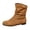 Brown, variant on SAWOBUUN Womens Slouch Mid Calf Boots Faux Suede Ruched Boots Round Toe Flat Low Heel Pull On Comfortable Casual Boots