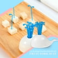 thumbnail image 4 of Fork Fruit Cake Dessert Lunch Sandwich Set Pear Blueberry Forks Cartoon Fountain Blue Tableware Reusable Household, 4 of 9