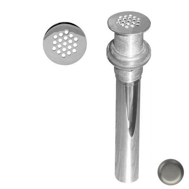 Westbrass D411-12-07 Grid Strainer Lav Drain without Overflow Holes - Satin Nickel