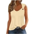 thumbnail image 1 of Timegard Camisoles pour Femmes à Oeillets Sans Manches à Col en V avec Bretelles à Anneaux Chemises Blouse Tunique Décontractée d'Été, 1 of 6