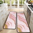 thumbnail image 4 of Kitchen Rugs Sets Of 2,Pink Marble Gold Line Pattern Anti Fatigue Kitchen Mat Rugs Non Slip Washable,Decorative Kitchen Floor Mats for Kitchen,Sink,Laundry,17"x47"+17"x47", 4 of 5