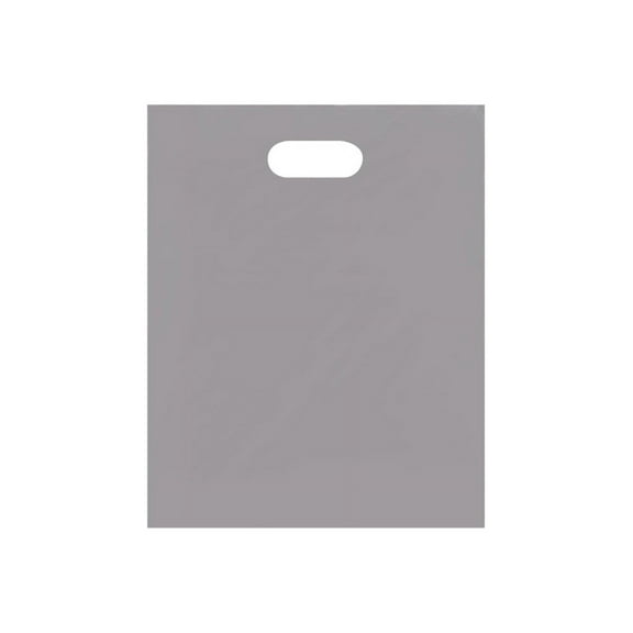 SSWBasics Medium Low Density Gray Merchandise Bags - 12”W x 15”H  - Case of 1000