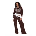 thumbnail image 2 of Forever 21 Women's Brown Cropped Zip-Up Hoodie, Varsity-Style Design, for Casual Streetwear Style, S, 2 of 6