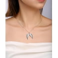 thumbnail image 3 of AFFY 1/2 Carat Round White & Enhanced Black Natural Diamond Angel Wings Pendant Necklace In 14k Yellow Gold Over Sterling Silver (0.50 Cttw) With 18" Chain Gift For Her, 3 of 6