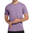 thumbnail image 3 of GENTS BLISS Crew Neck Men T shirts Short Sleeve Shirts for Men Contrast Lines Casual Men Shirts, 3 of 7
