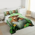 thumbnail image 3 of Castle Fairy Adults Female Men Highland Bull 3 Pieces Queen Comforter Set,Colorful Floral Flowers Daisy Ultra Soft Bedding Sets,Retro Farmhouse Animal Bedding Comforter Set Breathable, 3 of 8