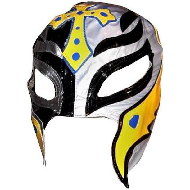 Wwe Wrestling Costumes Rey Mysterio Replica Mask Black Silver Yellow Walmart Com Walmart Com