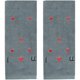 thumbnail image 1 of wonima01 Valentine's Day Cotton Hand Towels Letter Heart Love Pattern Bathroom Decorative Absorbent Towel Set for Cleaning Drying 2 Pack Dark Grey, 1 of 1