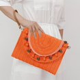 thumbnail image 4 of Women Envelope Wallet Detachable Shoulder Strap Clutch Boho Chic Straw Shoulder Bag with Beads Spacious Crossbody Wallet, 4 of 5
