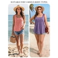 thumbnail image 5 of MOYIKO Women's Summer Tank Tops Pleated Square Neck Loose Fit Casual Flowy Tunic Sleeveless Shirts, 5 of 7