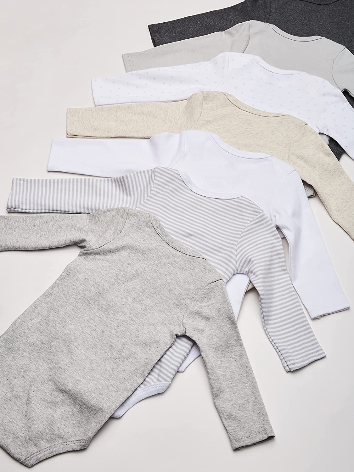Hudson Baby Cotton Long-Sleeve Bodysuits, 7-Pack, Newborn-24 Months