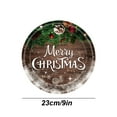 thumbnail image 3 of Christmas Paper Plates with Pine Cone, 9 inch Christmas Dinnerware Plate, Wooden Textured Christmas Disposable Dinning Plates, Wedding Birthday Party Family Dinnerware Supplies, BBQ Picnic Favor, 3 of 6